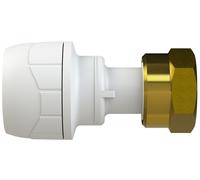 PolyPlumb Straight Tap Connector 15mm x 1/2" Enhanced White PB715EW