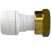 PolyPlumb Straight Tap Connector 15mm x 3/4" Enhanced White PB71534EW