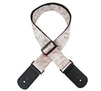 Polypro Webbing Guitar Strap with Leather Ends Black(Pink)