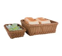 Polypropylene Brown Rattan Basket 1/2 GN - CF306