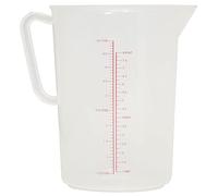 Polypropylene Measuring Jug Clear Plastic Measuring Jug Precise Measurement Perfect Narrow Stem Spillage-Free, Multi-Purpose Flour, Ground Almonds Dishwasher Safe, 500ml - 5 Litre Sucasa (5 LTR)