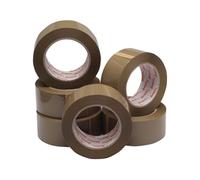 Polypropylene Packaging Tape 50mmx132m Brown (6 Pack) HPPB-480132-25