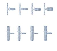 Polypropylene Plastic 1.6mm - 20mm T Joiner Piece 3 Way Plastic Barbed Connector Tee Pipe Hose Reducer Air Water (5,4mm - 6mm - 4mm)