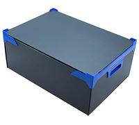 Polypropylene Tote Box with Lid - Stacking Storage Box | External Dimensions: L520 x W360 x H250 mm