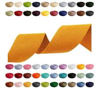 Polypropylene Webbing Strap 2m 5m 10m 50m, 50 Colors, Width 10mm 15mm 20mm 25mm 30mm 40mm 50 mm Bag Strap Ideal for DIY Projects, Handicrafts (844) Dark Yellow, 25mm x 10m
