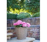 Ivyline Polyrattan Lined 49 x 44cm Natural Planter, Brown
