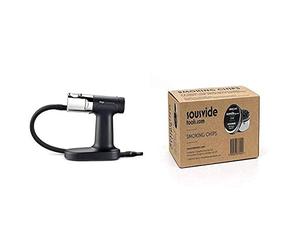 PolyScience The Smoking Gun Pro Sage Commercial,1 kg, Black with Smoking Chips for Cold Food Smokers 4 x 250 ml
