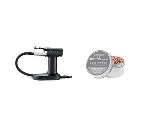 PolyScience The Smoking Gun Pro Sage Commercial Induction Cooking System, 1 kg, Black & Polyscience SVT-CHIPSAPP Applewood Flavour Wood Chips for Smoking Gun (250ml)