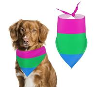 Polysexuality Proud Flag Dog Bandana Puppy Cat Scarfs Bibs Washable Triangle Kerchief Pet Gifts