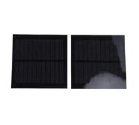 Polysilicon Solar Panel 2Pcs 1.3W Mini Small Module Kit Portable Efficient Power Output for Outdoor Camping Hiking Emergency Use Polycrystalline Silicon 98x98mm
