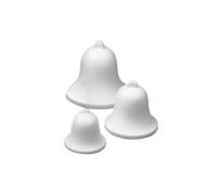 Polystyrene Bells, 50mm/5cm, Set of 3, White Styrofoam Foam for DIY Crafts, Christmas Tree Baubles, Hanging Pendants