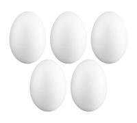 Polystyrene Eggs 12 cm Pack of 5 - White Polystyrene Craft Eggs - Eggs for Painting, Gluing and Decorating - Ideal for Easter Eggs, Sequin Technique and DIY Craft Projects
