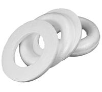 Polystyrene Flat 100mm (10cm) - Pack of 10 - Half Wreath Festive Ring Wreath Garland for DIY Arts & Craft Projects for Christmas, Weddings, Halloween, Decoration, Home Decor and Floral Arrangements