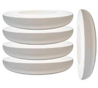 Polystyrene Flat 200mm (20cm) - Pack of 5 - Half Wreath Festive Ring Wreath Garland for DIY Arts & Craft Projects for Christmas, Weddings, Halloween, Decoration, Home Decor and Floral Arrangements