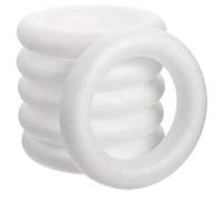 Polystyrene Full Round 100mm (10cm) - Pack of 10 - Full Wreath Festive Ring Wreath Garland for DIY Art & Craft Projects for Christmas, Wedding, Halloween, Decoration, Home Decor and Floral Arrangement