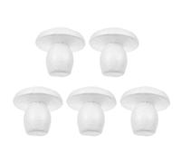 Polystyrene Shapes White Foam Mushrooms Mushroom: 5pcs Polystyrene Craft DIY Modelling Mushrooms Foam Shapes Molds for Micro Landscape White Mushroom Ball