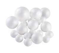 Polystyrene White Balls Foam Craft Decor Round Christmas DIY Art Easter Party Household 5 Sizes 20PCS,Polystyrene Foam Ball