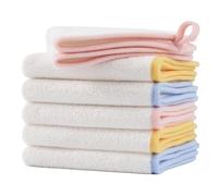 POLYTE Hypoallergenic Gentle Microfibre Flannel Baby Washcloth, 30.5 x 30.5 cm, 6 Pack