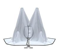 POLYTE Professional Microfibre Wine Glass Fine Polishing Cloth 45x71, 2 Pack (White w/Black Print, Microfibre Flat Weave)