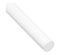 Polytetrafluoroethylene Bar, White 5mm To 100mm Diameter PTFE Plastic Rods, DIY PTFE Plastic Solid Round Rods 1pc(500MM*20MM)