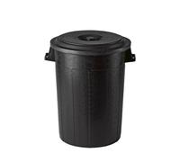 Polythene Black Trash Bin With Lid L100 53x67x62 Cm Stefanplast