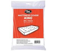 Polythene Plastic Mattress Cover | Heavy Duty Dust Sheet Removal Bag for Storage Moving Painting Decorating (King Mattress Cover)