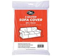 Polythene Plastic Sofa Cover 3 Seater - Protective Dust Sheet - Furniture Cover for Storage, Moving, DIY - Sofa Protector for Removal and Decorating