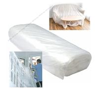 Polythene Sheeting, Dust Sheets for Decorating, Plastic Drop Sheet, Size - 2m x 50m. Ideal for Painting, Furniture & Flooring. Dust & Water Proof.