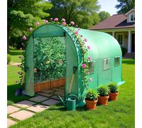 Birchtree Fully Galvanised Steel Frame Polytunnel Greenhouse Pollytunnel Tunnel 3M X 2M