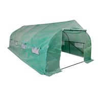 Polytunnel Greenhouse 600x300x200cm Green PE Cover Steel Frame Walk-in 18m2 Door