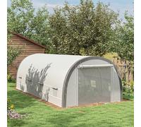 Outsunny Walk-In Tunnel Greenhouse, Upgraded Structure, Mesh Door & Windows