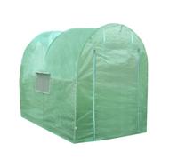 Polytunnel Greenhouse Walk In Galvanised Windows Doors Growhouse PE Cover Gardening Metal Frame Outdoor Garden Tent Vegetable Flower Plant 19mm Diameter | 2 x 2.5m Green