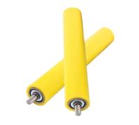 Polyurethane Coated Conveyor Rollers - Set of 2 Galvanized Steel, 60x150mm for Industrial Woodworking and Gravity Roller Systems - Durable Long-Lasting Performance