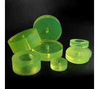 Polyurethane Cushion Pad - 10pcs Round PU Rubber Shock Absorbing Pads, for Railway, Construction, Sports, and More(25x8x50mm)