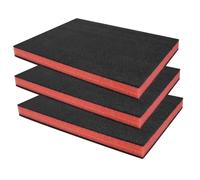 Polyurethane Foam Sheet 3pcs, 40 x 30 x 4cm Tool Box Foam Inserts Cuttable Tool Box Liner Tool Boxes Organiser Inserts for Tool Box, Flight Cases, Camera Storage, DIY Storage System