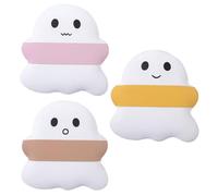 Polyurethane Ghost Makeup Powder Puff, Finger Strap Hydrophilic 3 Pcs | Dry Makeup Blender for Barrier Cream and Eye Application, Gentle Feel, Daily Beauty Use, Portable for Beginners