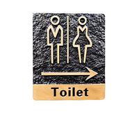 Polyurethane Hollow Rods Custom Antique Acrylic 3D Relief Door Toilet Wall Sign Sticker Num Addr Plaque Hotel Home(B,14x16cm)