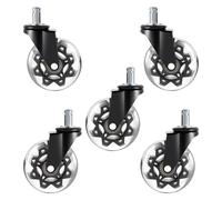 Polyurethane Office Chair Casters 3 Inch Noiseless Gliding For Rolling Chairs And Ergonomic Furniture Tool Less Installation Chair Casters