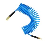 Polyurethane Recoil Air Hose with Bend Restrictor Replacement Air Compressor Hose 1/4" Quick Coupler and Plug Easy Use