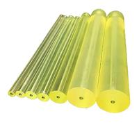 Polyurethane Round bar, Polyurethane Hollow Rod 500mm Length OD 16-100mm Yellow for Shock(50 * 8MM)