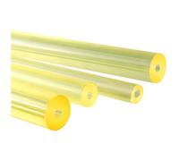 Polyurethane Round bar, PU Polyurethane Hollow Rod Translucent Yellow Diameter 16-100mm(18 * 8mm)