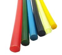 Polyurethane Round Rod, 1pcs Color Solid Polyurethane Round Bar, 50cm Length Diameter 20-100mm, Hardness 75A(Grün,55x500mm)