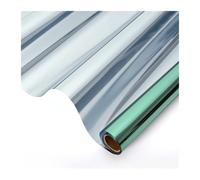 Polyurethane Sheet, One Way Privacy Window Film, Multicolor, Multiple Sizes, Heat Control Self Adhesive(Green Silver,50x500 cm)