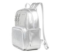 Polyurethane Storage Bag - Aesthetic Storage Bag with Pin Board - Badge Presentation and Display Bag | for Work, Fitness, Everyday Life, Sports, Travel, Luggage, Hiking, Outdoor, silver, see
