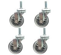 Polyurethane Swivel Castor Wheel,Trolley Furniture Caster,Caster with Brakes,Universal 360 Degree Rotating,con Threaded Rod, Your Carpet/Hardwood,4 Pcs (M12,Brake) (Color : Swivel, Size : M10) (Swive