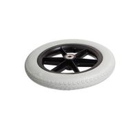 Polyurethane Tire, Solid Wheelchair Wheel With Bearing, Explosion-proof, Easy To Push And Pull, No Inflation Required, Gray-black(Gray)