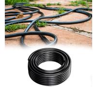 Polyurethane Tubing for Auto Repair Shop/Fluid Transfer Tool, Black Pneumatic Tube for Instrumentation/Pneumatic Tool, PU Polyurethane Air Compressor(B,L 20m/66ft OD X ID 14 X 10mm)