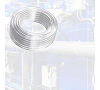 Polyurethane Tubing for Auto Repair Shop/Fluid Transfer Tool, Black Pneumatic Tube for Instrumentation/Pneumatic Tool, PU Polyurethane Air Compressor(A,L 20m/66ft OD X ID 10 X 6.5mm)