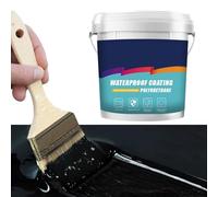 Polyurethane Waterproof Coating - Waterproofing & Leakage Repairing Eco-Friendly Coating for Roofs, Walls, Cracks, Gutters, Basements, Toilets, Windows, RVs, Pools and More (A-Black)