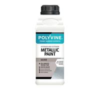 Polyvine - Acrylic Metallic Paint - Silver - 500Ml